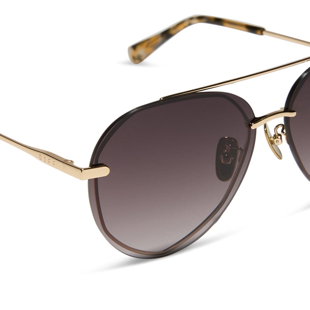 Sea tortoise brown gradient Lenox by Diff sunglasses with stylish frame and tinted lenses, designed for a fashionable look.