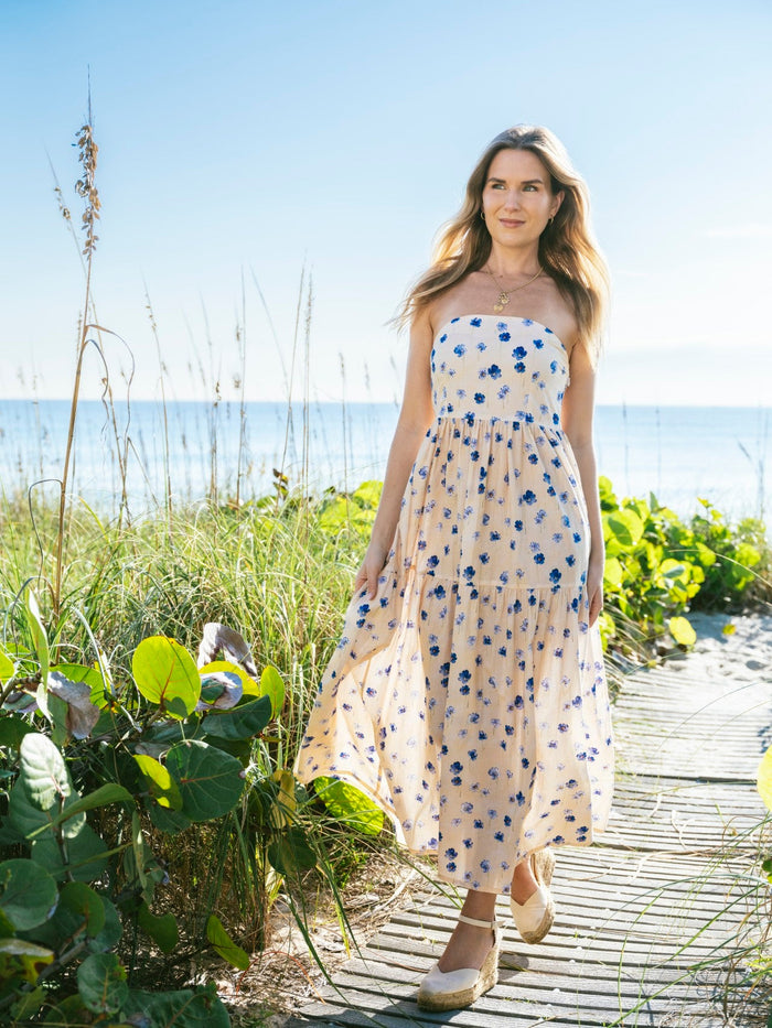 Bluebell Barbie dress by Kahora Palm Beach featuring a stylish blue garment with intricate details for a fashionable look.