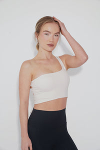 KIMITH BRAND ivory tie-up bra with adjustable straps and lace detailing, designed for comfort and style.