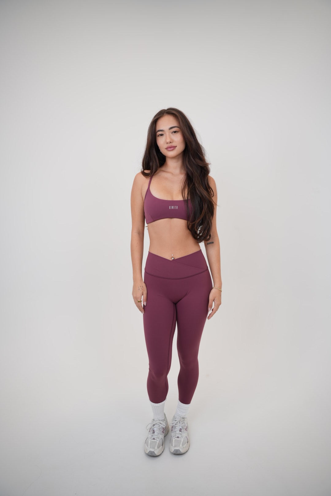 KIMITH BRAND My Time Is Divine Plum cross-back soft bra with butter-soft fabric and comfortable fit.