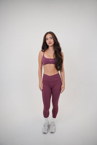 KIMITH BRAND My Time Is Divine Plum cross-back soft bra with butter-soft fabric and comfortable fit.