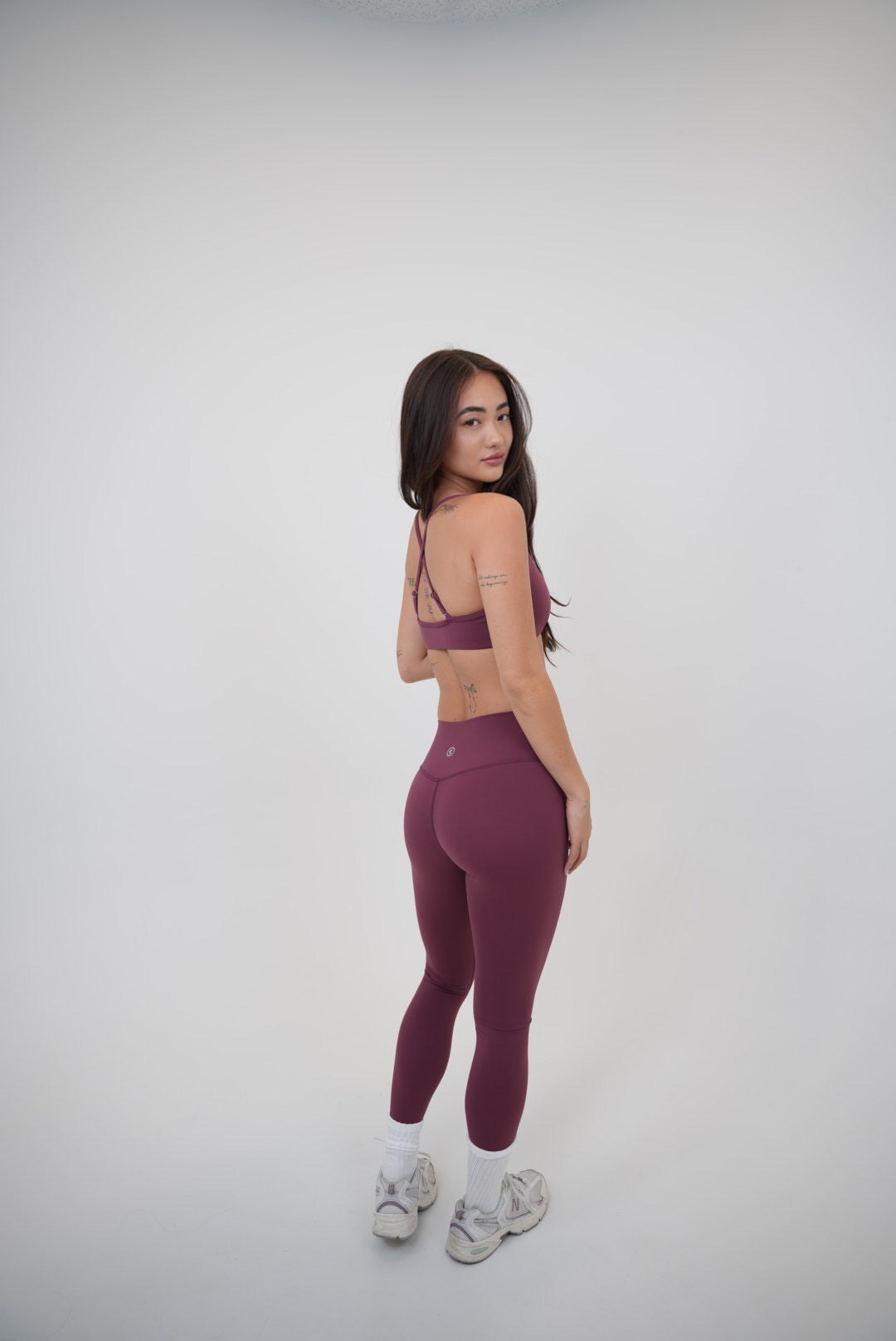 KIMITH BRAND butter soft plum cross-back bra with comfortable design and supportive fit, featuring smooth fabric and stylish details.