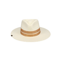 Packable straw hat from KIN THE LABEL's Classic Collection, featuring a wide brim and woven design perfect for sunny days.