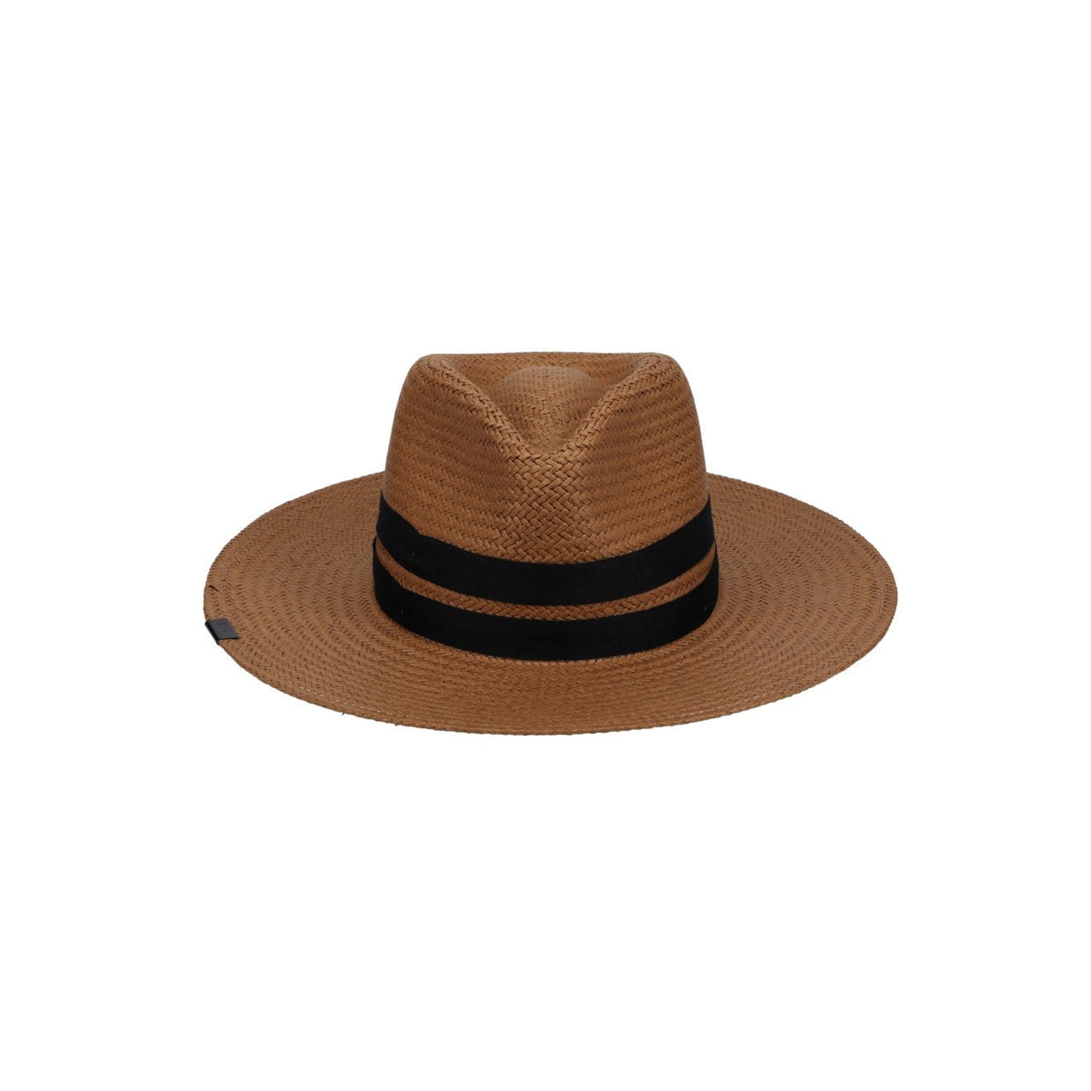 Packable straw hat from KIN THE LABEL's Classic Collection, featuring a wide brim and stylish design.