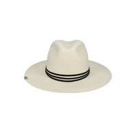 Packable straw hat from KIN THE LABEL's Elevated Collection, featuring a wide brim and stylish design for sun protection.