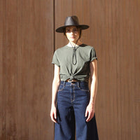 Ivory sun hat from KIN THE LABEL's collection, featuring a wide brim and stylish design for sun protection and fashion.