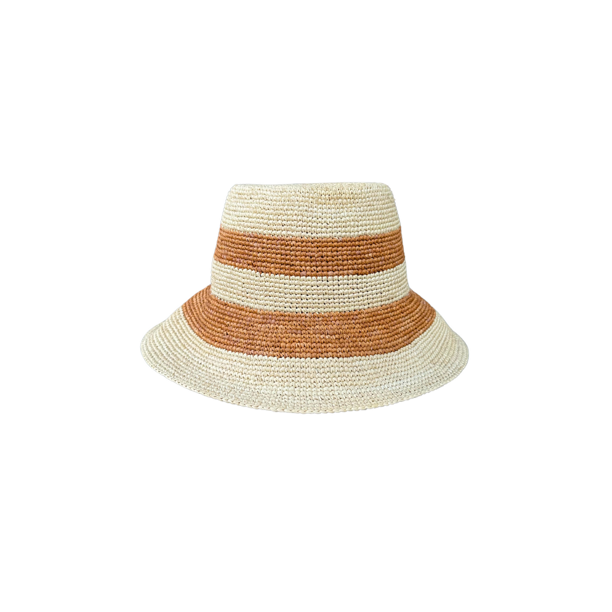 Kin The Label Bucket Collection Noa bucket hat in neutral fabric with wide brim and adjustable chin strap.