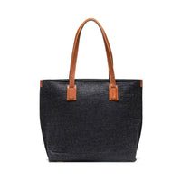 Kyrgies handmade wool tote bag with leather handles, natural fiber design, and spacious interior for everyday use.