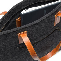 Kyrgies Handmade Wool Tote bag with woven handles and natural wool texture, showcasing a stylish and eco-friendly accessory.