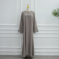 Lace Splice Nida Maxi Dress & Hijab Set(MA444)