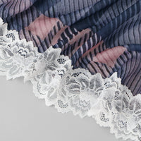 Lace Trim Print Hijab Shawl(MH231)