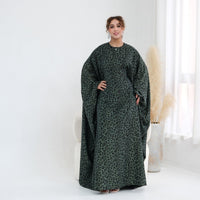 Leopard Print Batwing Maxi Dress(MA450)