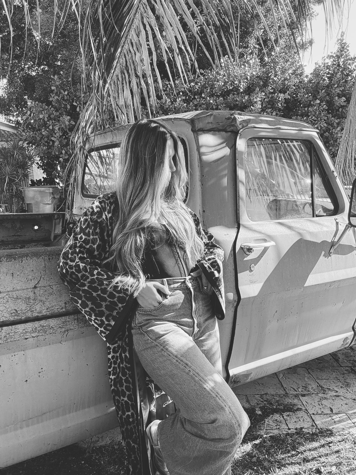 Rebel Yell reversible duster by Lil Bee's Bohemian featuring horse and leopard print in a stylish, lightweight apparel design.