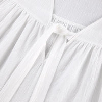 Loran women's 2-piece cotton pajama set with V-neck tops and matching shorts, comfortable sleepwear for women.