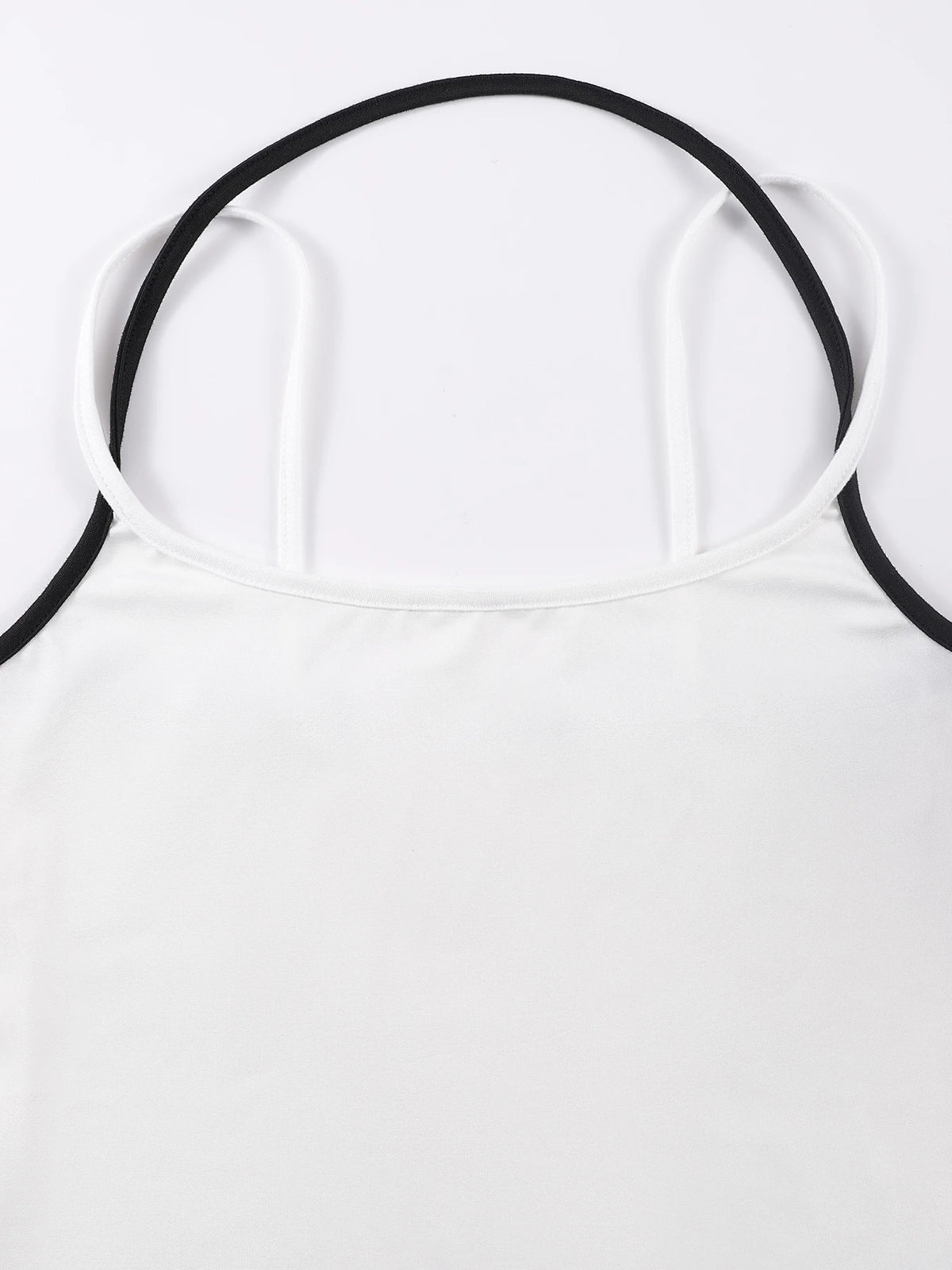 LORNEA Meow cute bow cat print crop tank top for women, featuring halter style, summer camisole, and wide-leg street shorts.