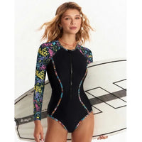 LORNEA mesh sleeve sexy women's summer bikini swimsuit with long sleeves, ideal for beach swimming and sunbathing.