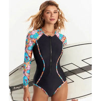 LORNEA mesh sleeve sexy women's swimsuit bikini set with long sleeves, suitable for summer beach swimming and bathing.