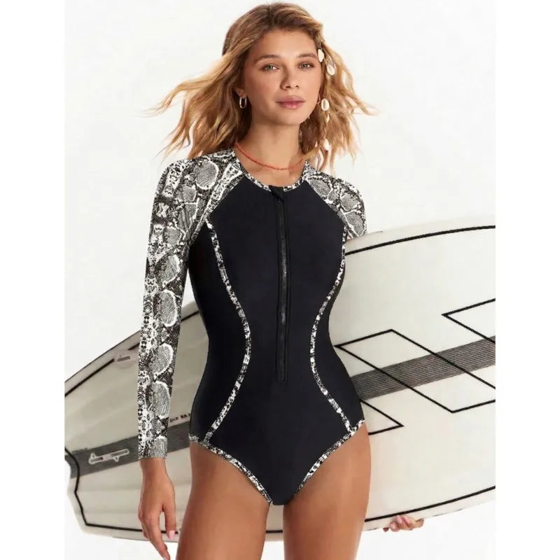 LORNEA mesh sleeve sexy women's bikini swimsuit, long sleeve summer bath suit, beach swimming attire, stylish swimwear set