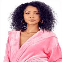 Gray women's plush hooded robe by Lotus Linen, featuring soft, cozy fabric and a comfortable spa-inspired design for home relaxation.