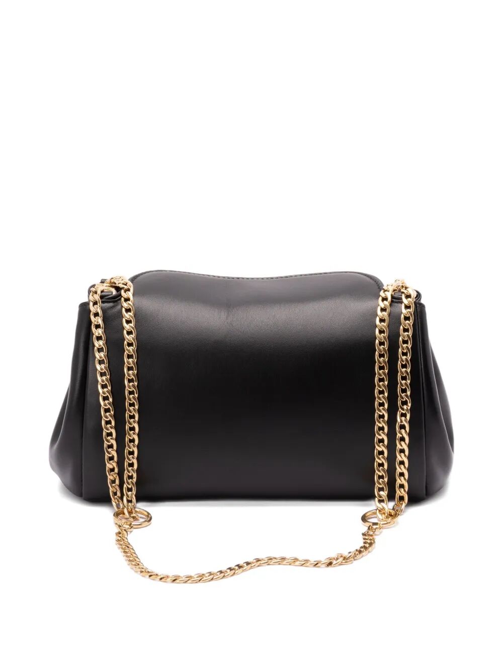 Black Prada Tumulte small leather shoulder bag with chain strap, featuring a compact design and elegant craftsmanship.
