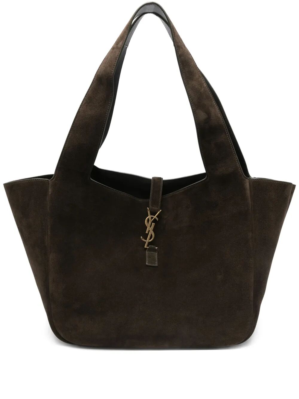 Green Saint Laurent Le 5 À 7 Bea suede bag for women, stylish Luosophy accessory with elegant design and one-size fit.