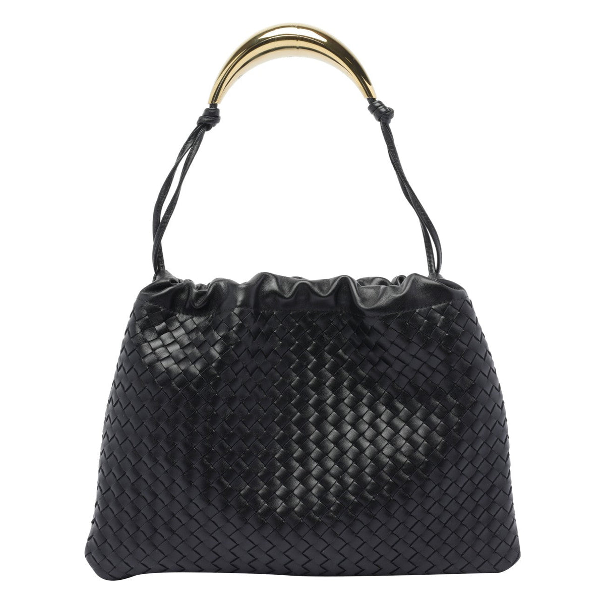 Black Bottega Veneta women’s handbag dustbag with handle by Luosophy, designed for clutch or handbag protection.