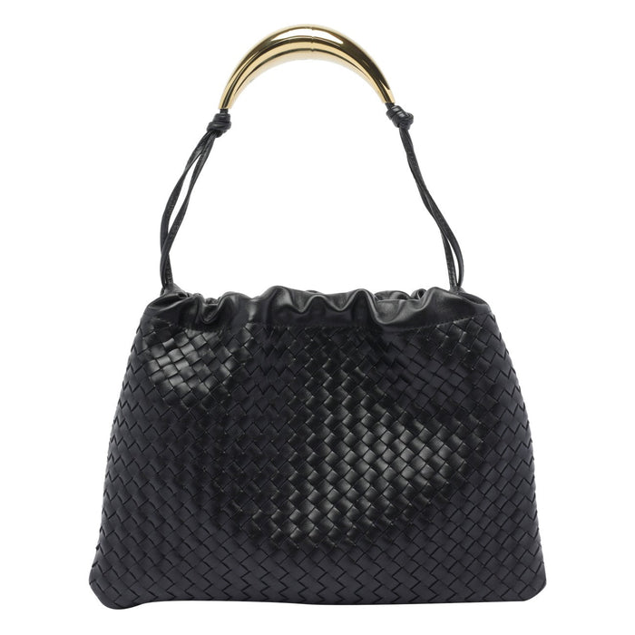 Black Bottega Veneta women’s handbag dustbag with handle by Luosophy, designed for clutch or handbag protection.