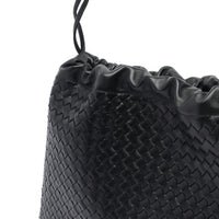 Black Bottega Veneta women’s dustbag handle for handbags and clutches, featuring Luosophy branding and a sleek, protective design.