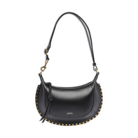 Black Isabel Marant Oskan Moon crossbody bag by Luosophy, featuring a sleek design and compact size for everyday wear.