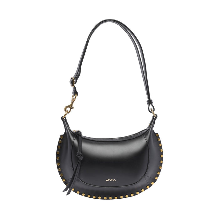 Black Isabel Marant Oskan Moon crossbody bag by Luosophy, featuring a sleek design and compact size for everyday wear.