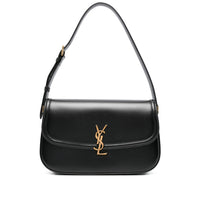 Luosophy Saint Laurent black shoulder handbag, crossbody style for women, sleek design with adjustable strap and subtle branding.