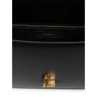 Luosophy Saint Laurent black shoulder handbag for women, stylish crossbody bag with sleek design and adjustable strap.