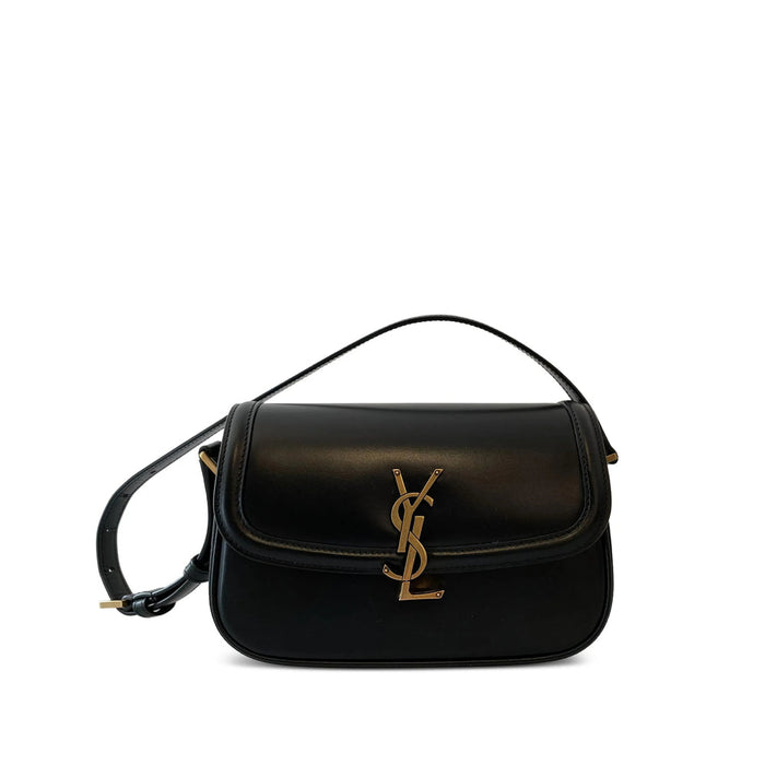 Black Saint Laurent shoulder bag by Luosophy, stylish crossbody handbag with sleek design for women.