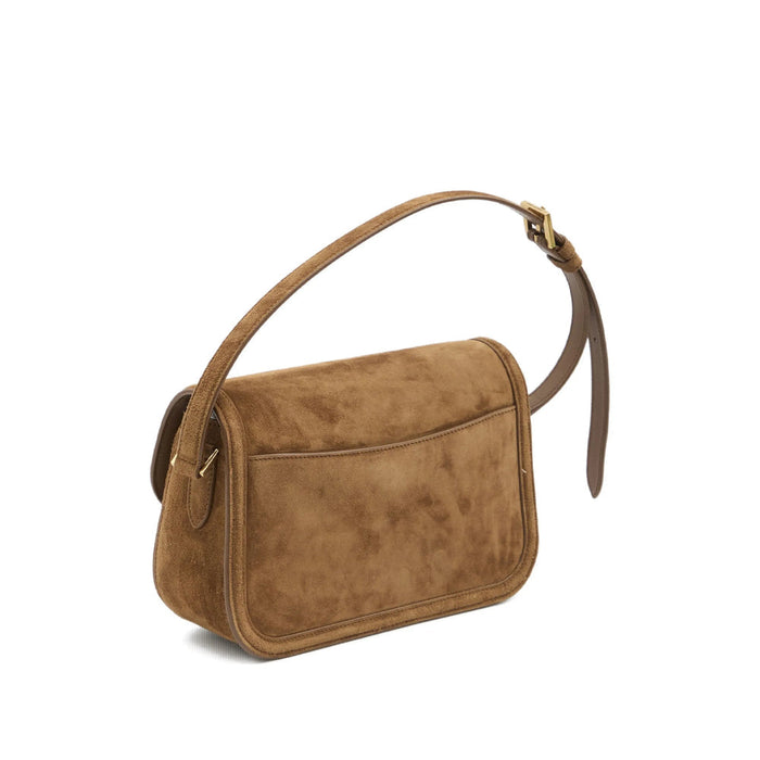 Brown Saint Laurent shoulder bag by Luosophy, stylish crossbody handbag with sleek design for women.