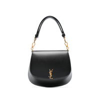 Brown Saint Laurent shoulder handbag by Luosophy, stylish cross-body bag with a sleek design and adjustable strap for women.