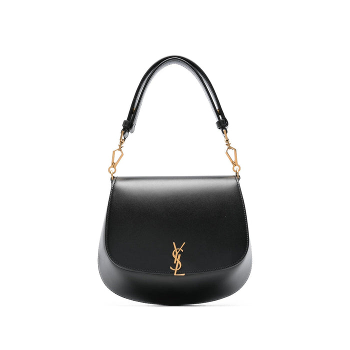 Brown Saint Laurent shoulder handbag by Luosophy, stylish cross-body bag with a sleek design and adjustable strap for women.