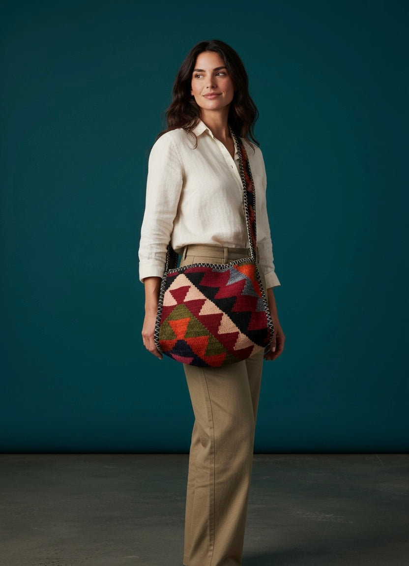 Careless Barbie shoulder handbag by Lusanet Collective featuring playful design and adjustable strap on a neutral background.