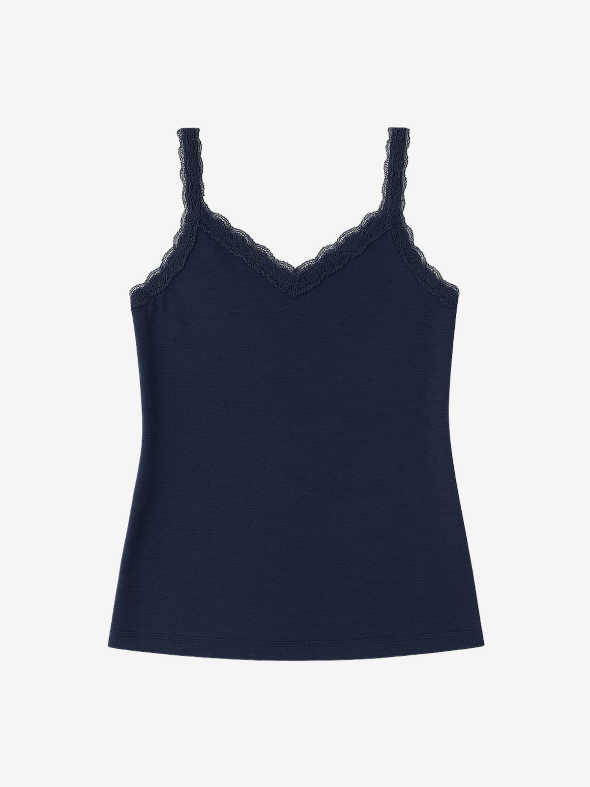 Lusome Sleep USA Ginger Cami in denim mix fabric, lightweight sleepwear top with slender straps and relaxed fit.