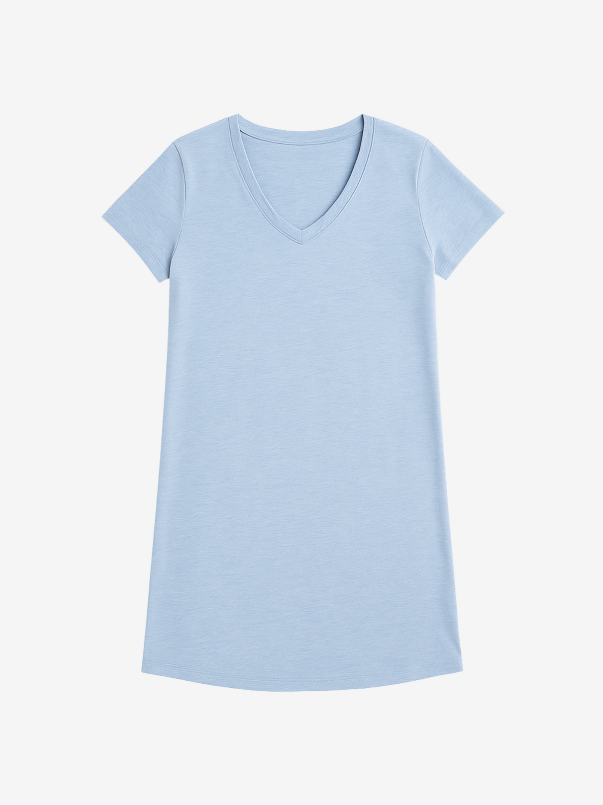 Lusome Sleep USA denim mix Eva sleepshirt with long sleeves and relaxed fit, designed for comfortable nightwear.