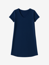 Lusome Sleep USA denim mix Eva sleepshirt, soft fabric, relaxed fit, casual sleepwear for women, front view