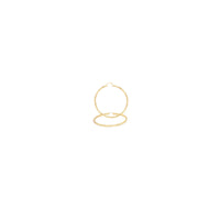 14K gold-filled hoop earrings with slit cut design, 25mm size, stylish JB Jewelry BLVD women's jewelry accessory