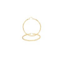 14K gold-filled slit cut hoop earrings for women, JB Jewelry BLVD design hoops, 50mm diameter, stylish and elegant accessory
