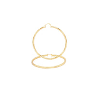 14K gold-filled slit cut hoop earrings for women, 60mm JB Jewelry BLVD design hoops with stylish cut-out details.