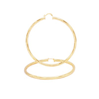 14K gold-filled slit cut hoop earrings for women, 80 mm size, stylish design jewelry by JB Jewelry BLVD.