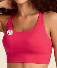 Manō Wear Pele sports bra in black with supportive design, suitable for active wear and workouts.