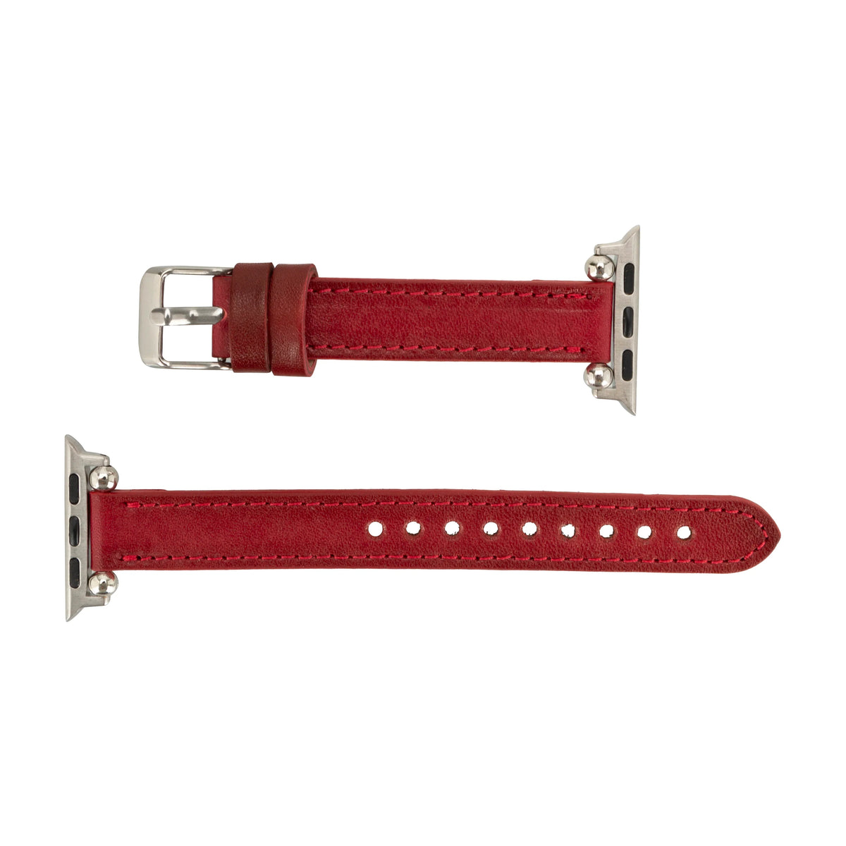 Purple Mizuri Leather Ferro Apple Watch band in 44-49mm, featuring genuine leather and a sleek, stylish design for Apple Watch models.