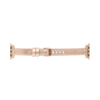 Purple Mizuri Leather Ferro Apple Watch band for 44-49mm models, crafted from genuine leather with a sleek, stylish design.