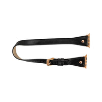 Mizuri Leather Hector double tour leather Apple Watch band in tan with rose gold Trok for 44-49mm Apple Watch, stylish and comfortable.