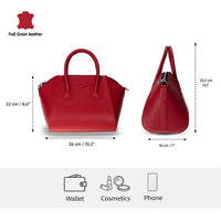 Black Mizuri Leather Lorenza women's medium leather bag with stylish design and top handle for versatile carry.