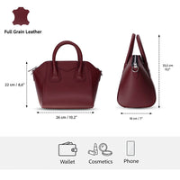 Black Mizuri Leather Lorenza Medium Women's Bag with sleek leather design and adjustable shoulder strap.